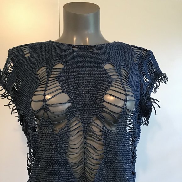 Casadei Crochet Top with Fringe Hemline - Picture 9 of 14